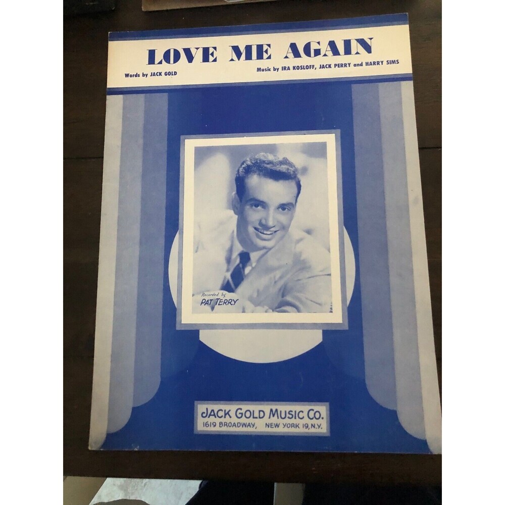 Love Me Again 1953 PAT TERRY Vintage Sheetβ Music